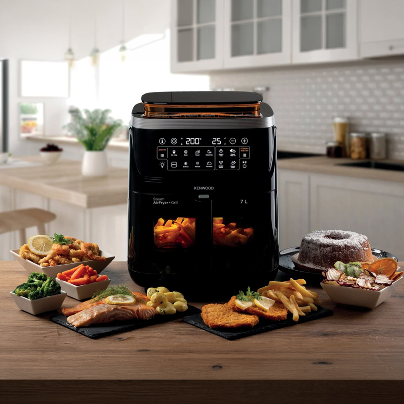 7L 3-in-1 Air Fryer and Steamer with Window (Model: HFS92.000BK)