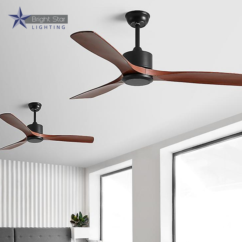 3-Speed Wood Ceiling Fan with Remote Control