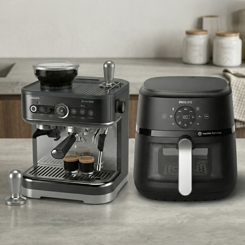 Barista Brew Semi-Automatic Espresso Machine and 6.2L 2000 Series Digital Airfryer