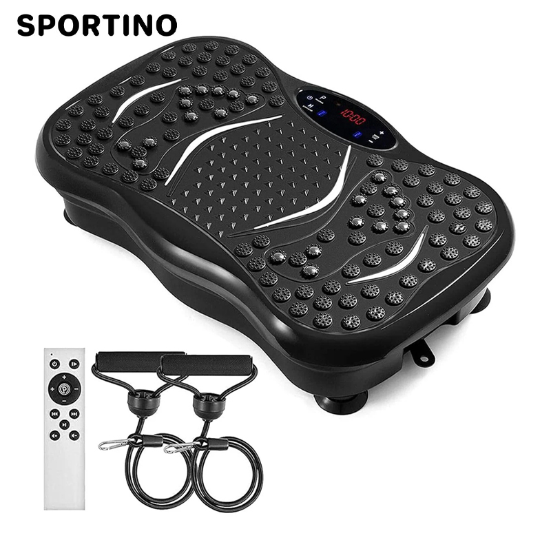 Vibration Plate Home Exercise Machine with Resistance Bands and Remote