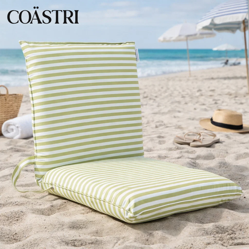Adjustable Reclining Water-Resistant Beach Chair with Carry Handle