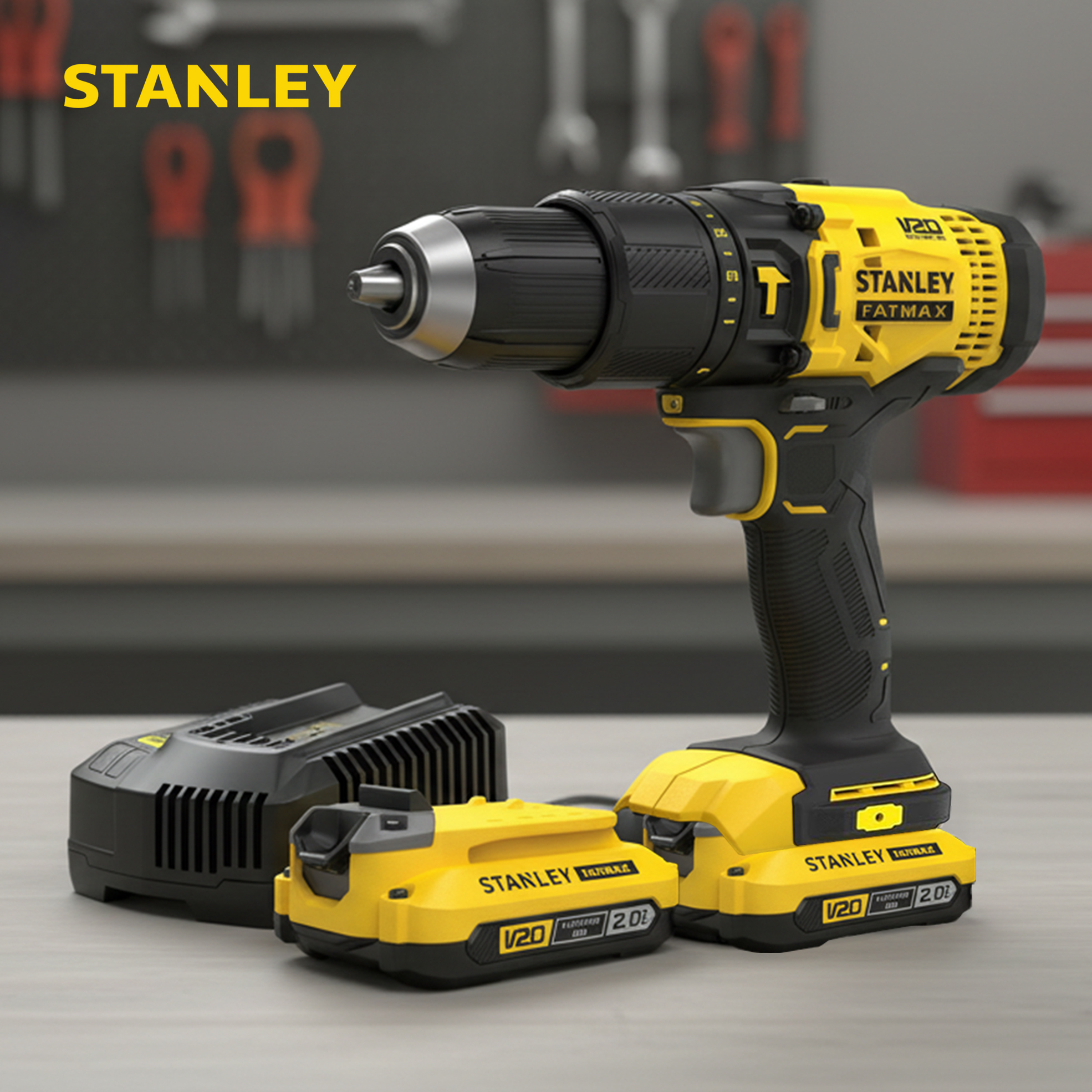 18V FatMax Impact Drill with 2 2.0Ah Batteries and Charger (Model: SFMCD711D2K-QW)