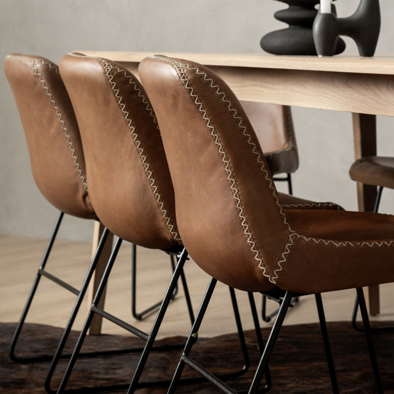 Hand-Stitched Full-Grain Leather Chair