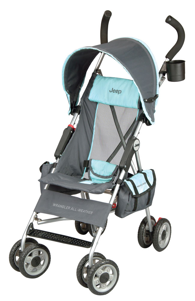 blue lightweight stroller