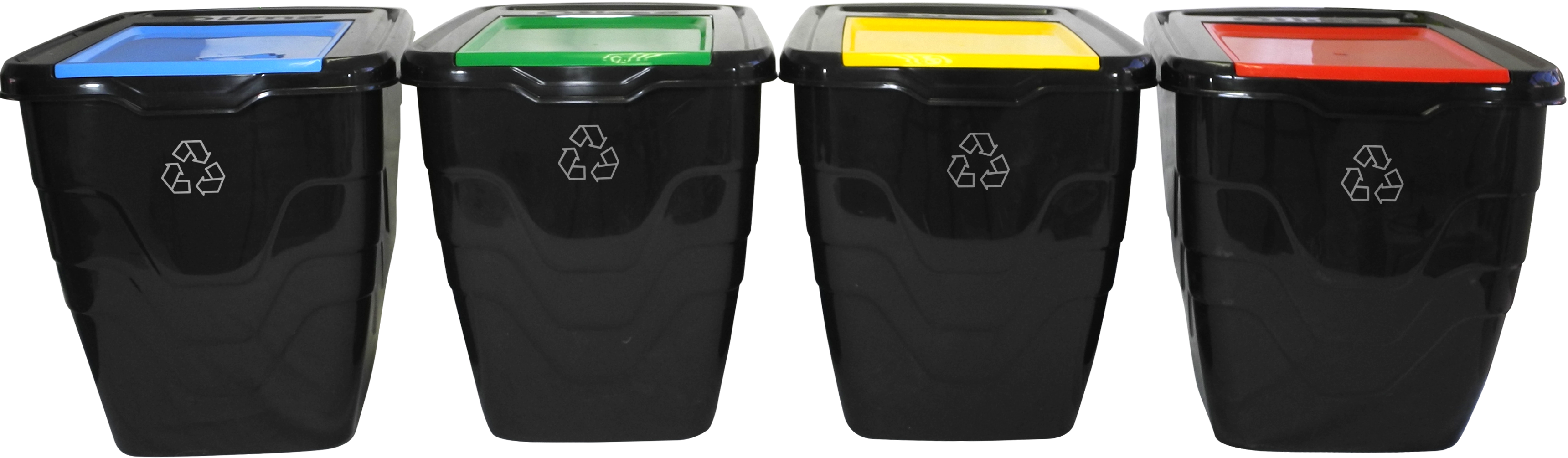 23 off on Set of 4 Recycle Storage Bins with Sticker Labels