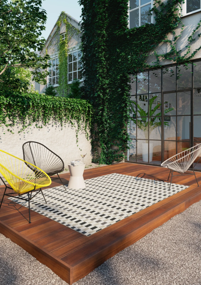 Black, Grey & Cream Square