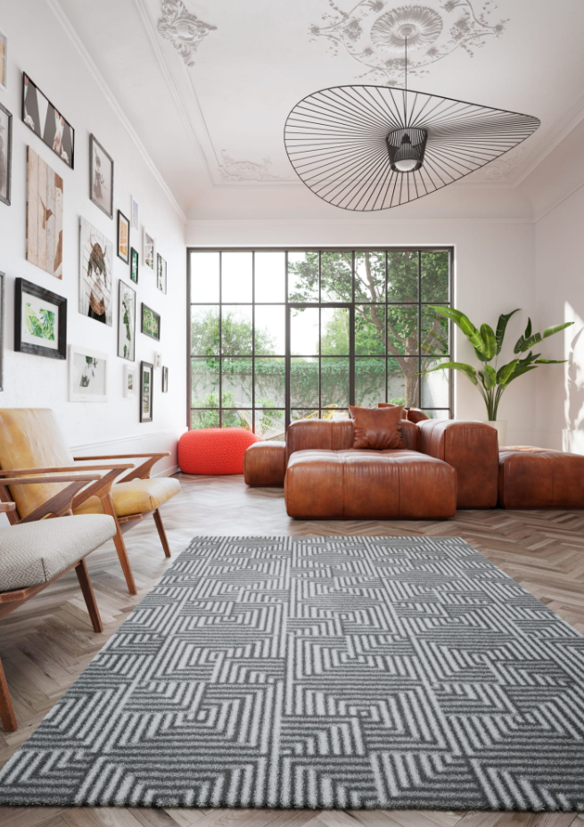 Grey Geometric Triangle