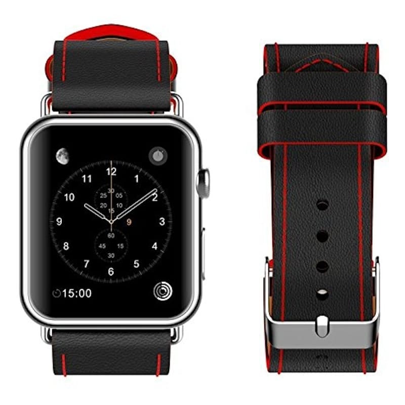 Black/Red Stitching - Apple watch not included.