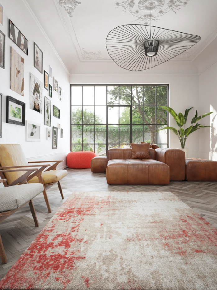 Red & Cream Abstract Design