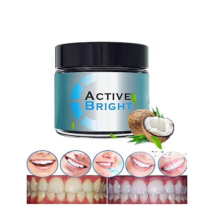 active bright charcoal teeth whitening powder