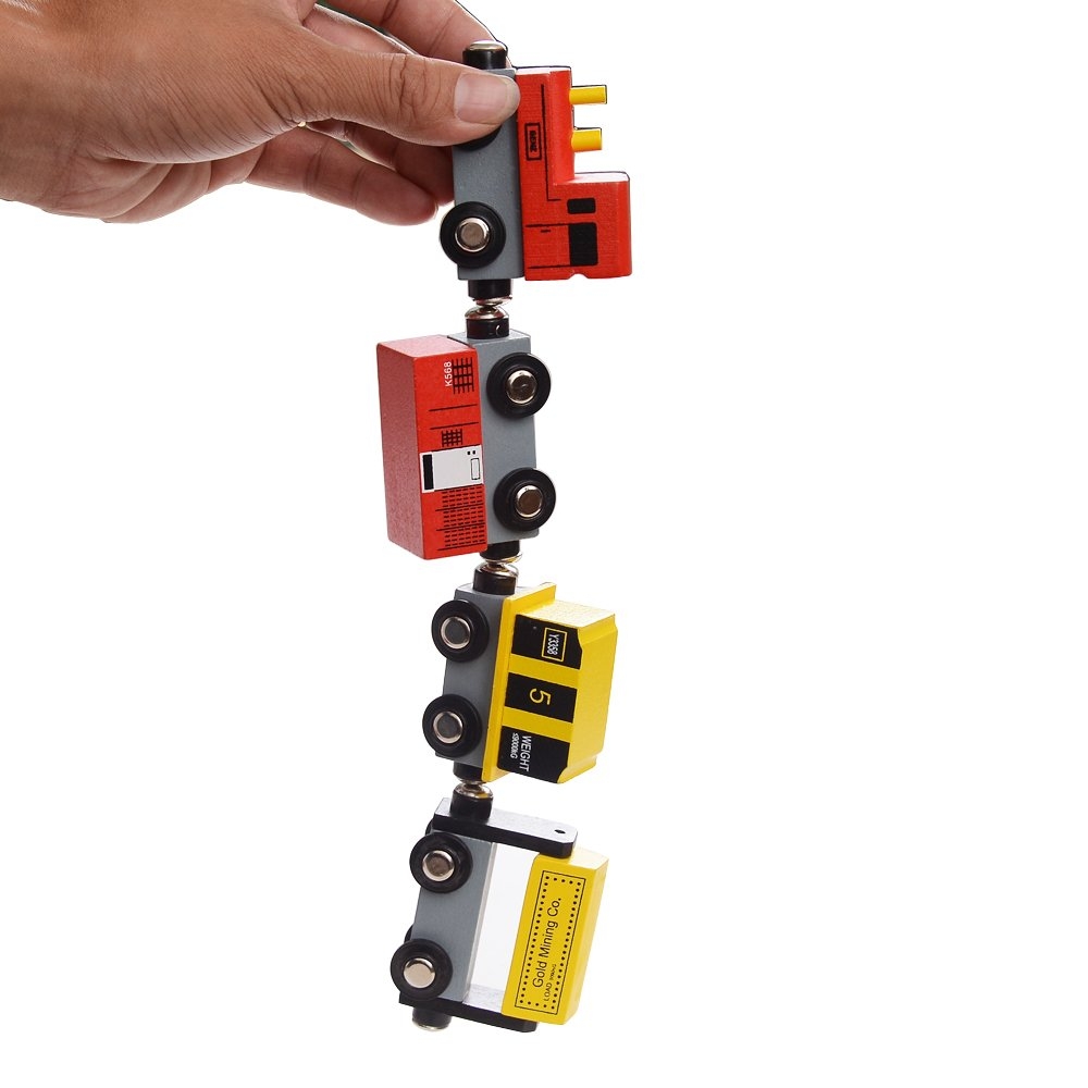 34 off on Wooden Toy Train and Car 12 Set