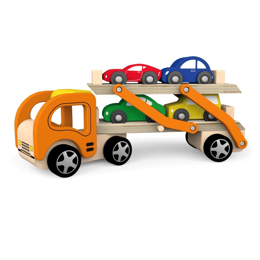 wooden car carrier toy