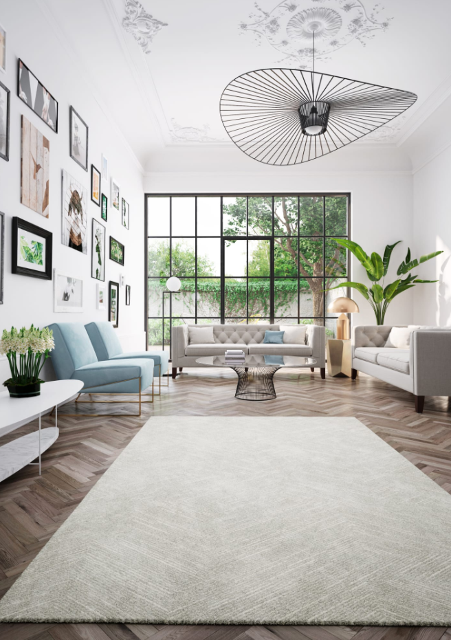 Light Grey with Faint Art Deco Design