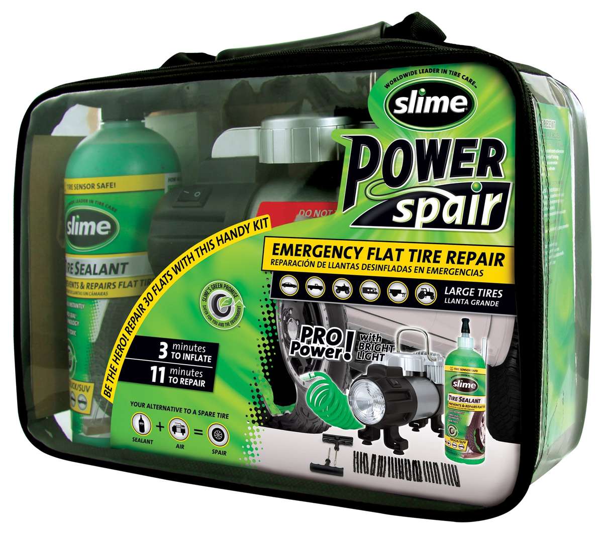 39 off on Slime Power Spair Emergency Flat Tyre Repair Kit Large Tyres