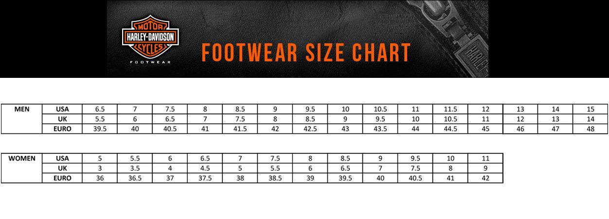 harley davidson boot sizing