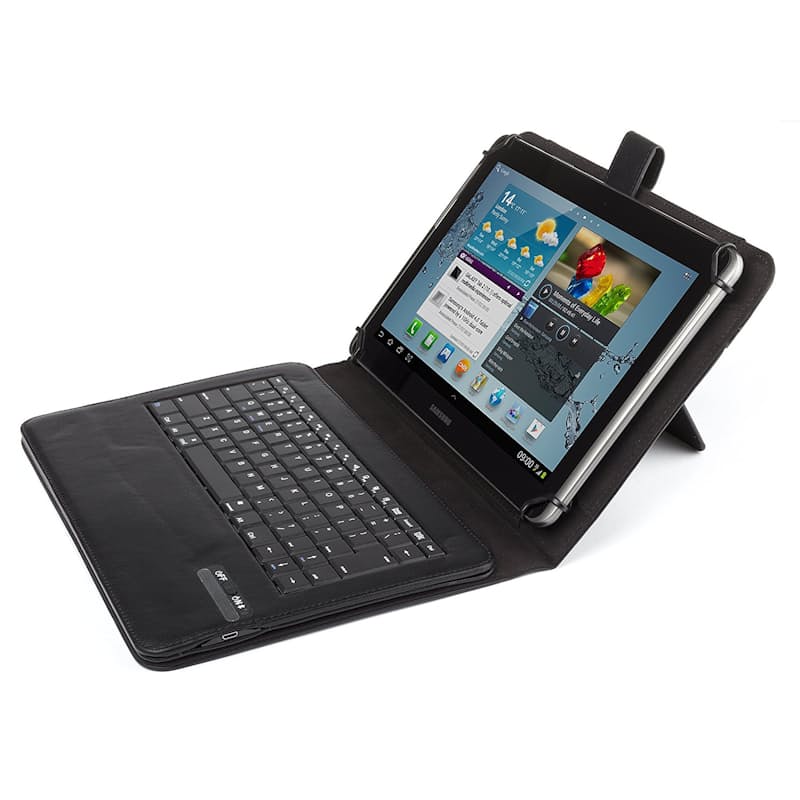 Smart, protective case and stand with a removable Bluetooth keyboard