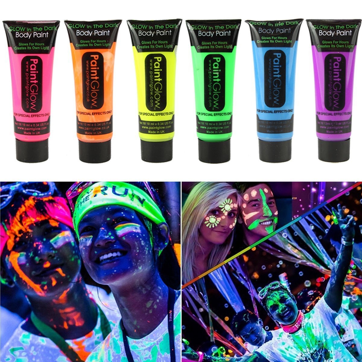 49 off on Set of 6 Glow in the Dark Face Paints