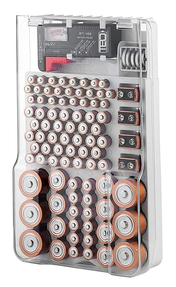 Battery tester included. Batteries not included