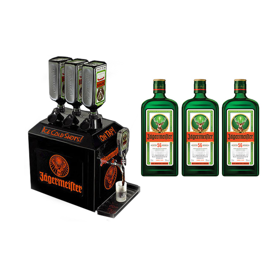 29 off on 3 Bottle Tap Machine + 3 Bottles of Jagermeister
