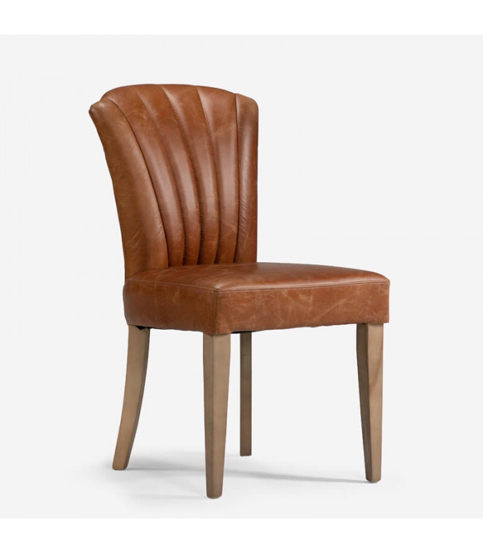 R700 off on Arielle Tan Leather Dining Chair OneDayOnly