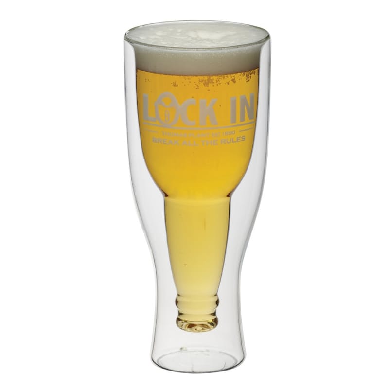 Double Walled Inverted 420 ml Beer Glass