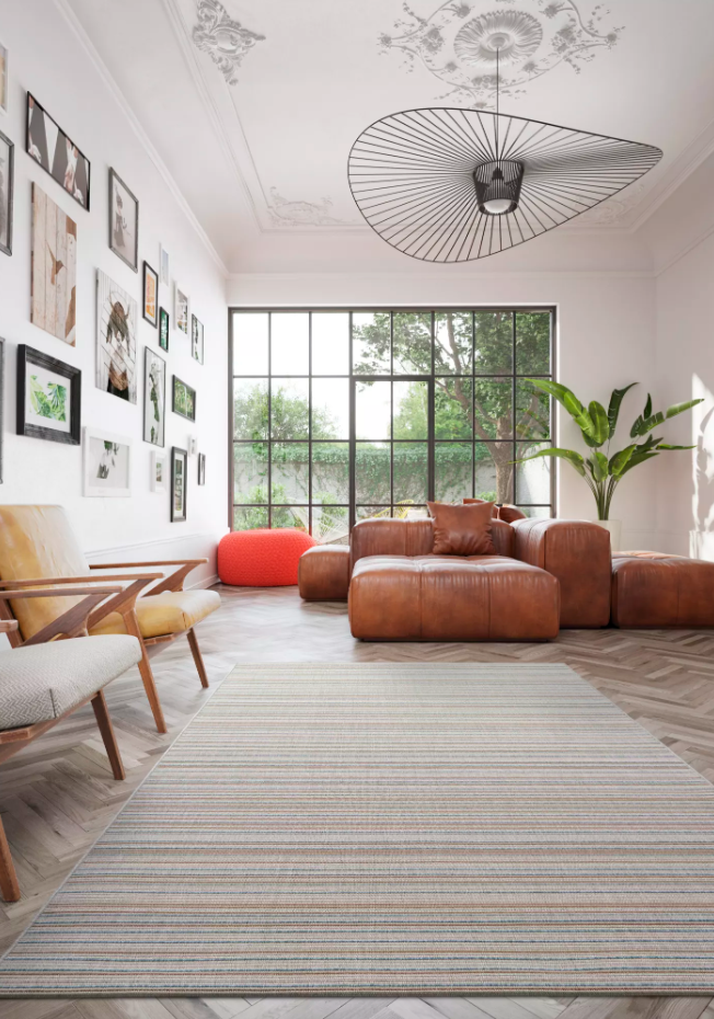 Brown & Light Blue Stripe