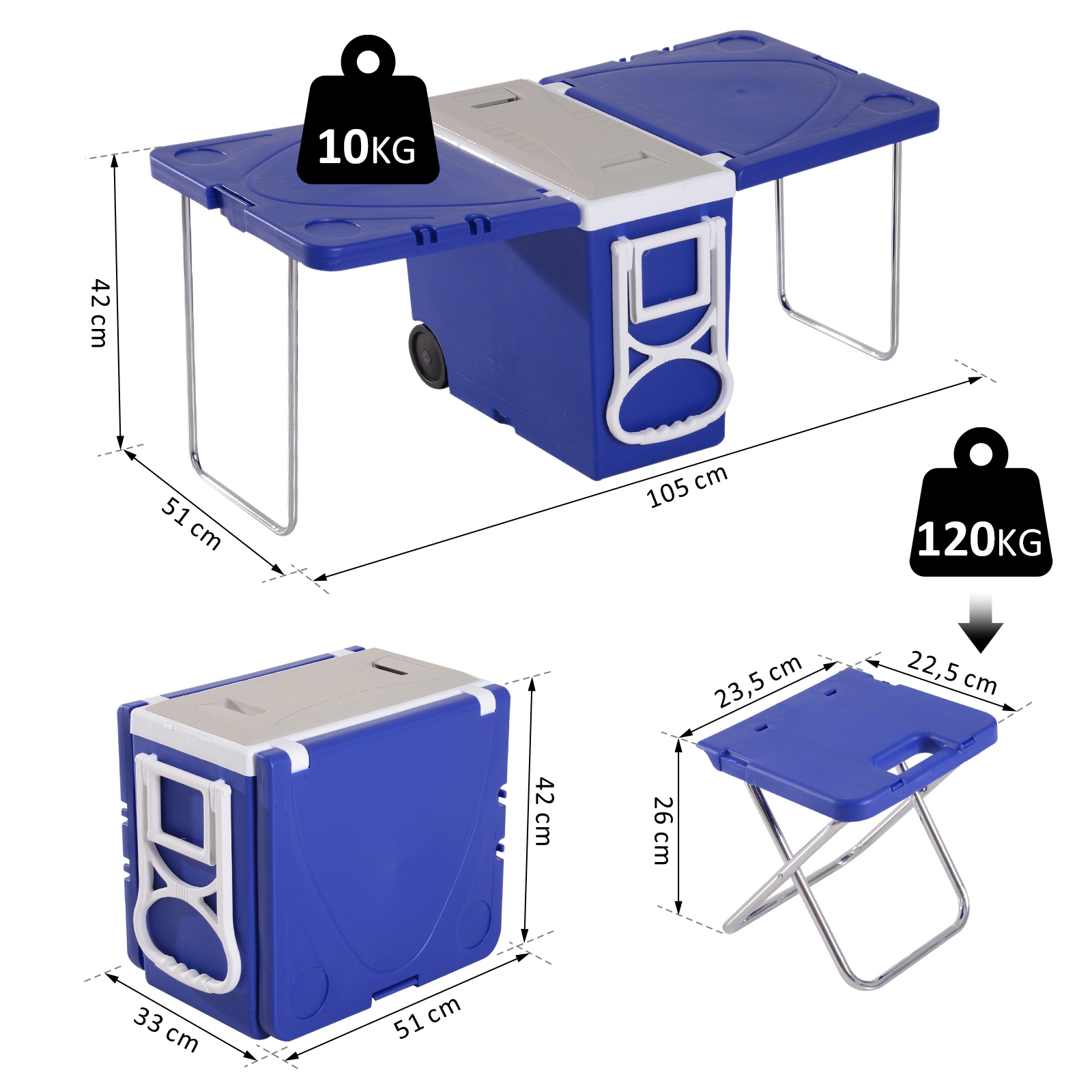 cooler box picnic table