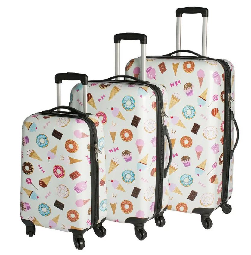 printed luggage sets