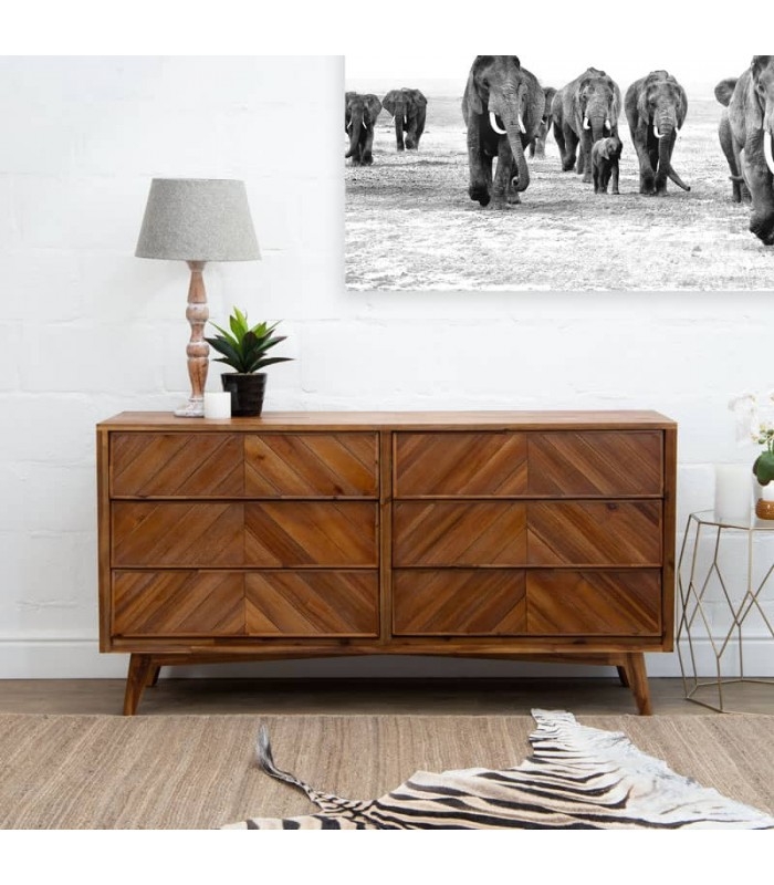 R1,300 off on Acacia Wood Chest of 6 Drawers | OneDayOnly