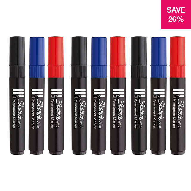 26% off on 9x Chisel Tip Permanent Markers | OneDayOnly