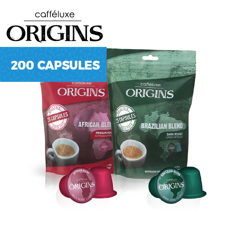 34 off on Pack of 200 Origins African & Brazilian Blend Nespresso