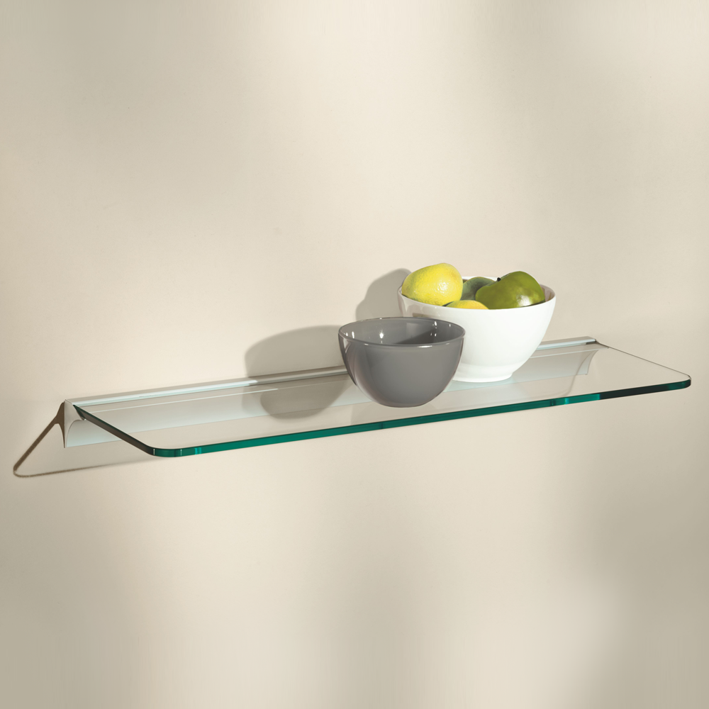 70 off on Convex Frosted Glass Floating Shelf With Rail