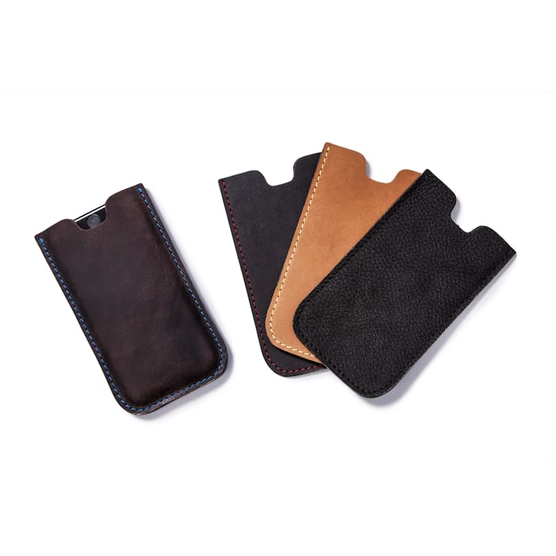 iPhone 6          Colours from left: Chocolate brown, Navy, Tan, Black