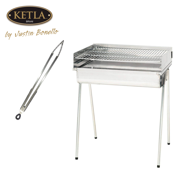 54 off on Adjustable Family Braai with Free 16" Ketla Tongs
