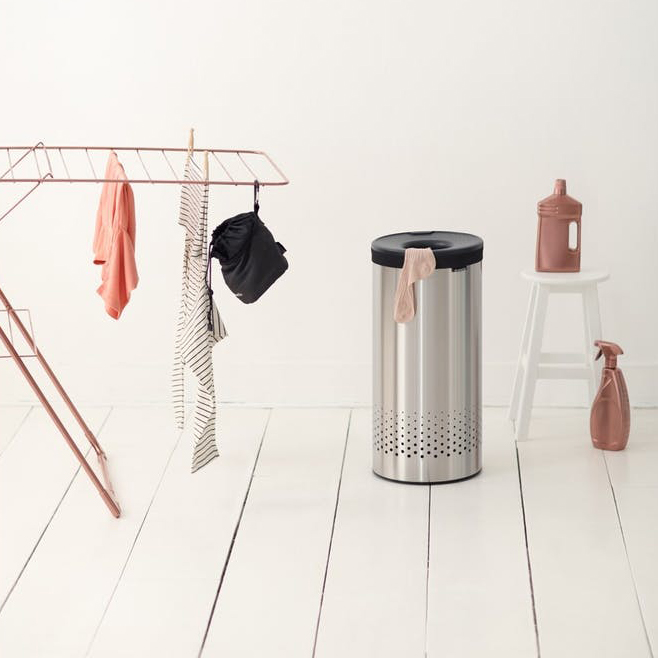 35 off on 35L Laundry Bin in Matt Steel or White