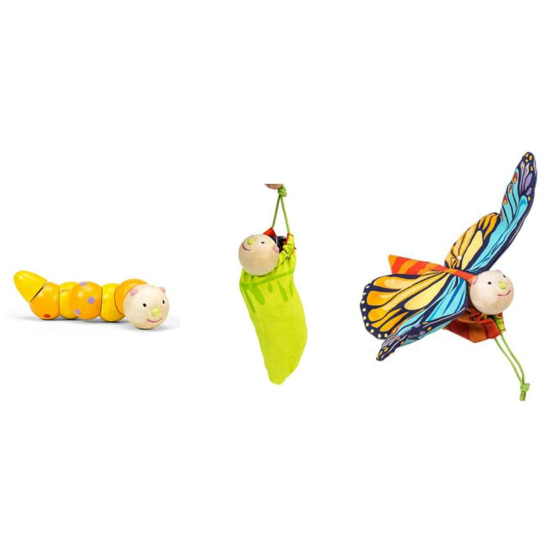 Transform the caterpillar to a butterfly!