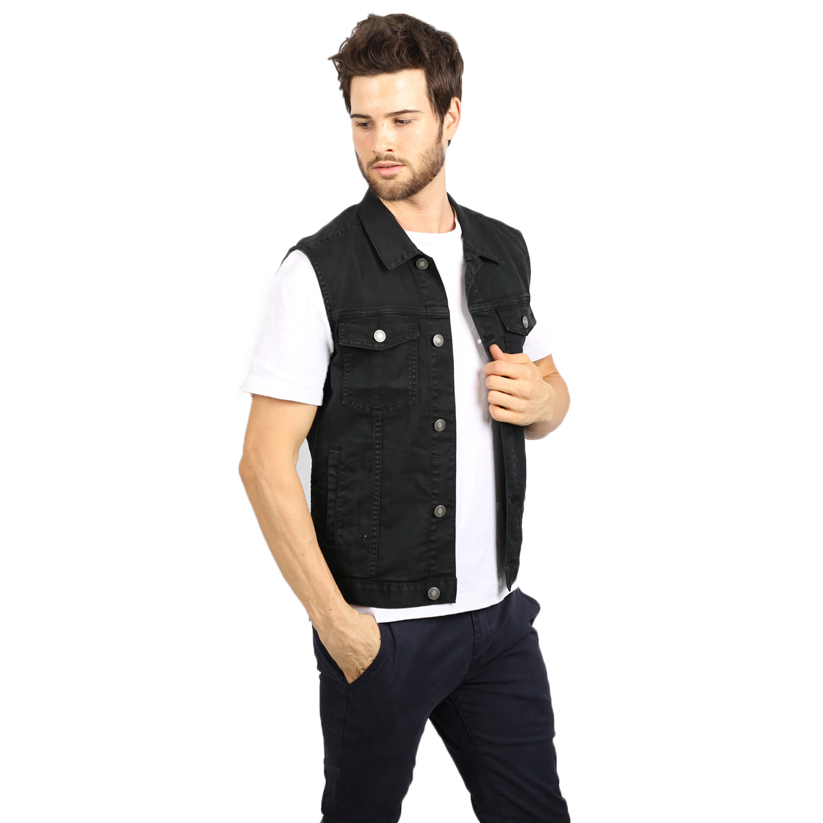 65 off on Men's Denim Gilet Jacket OneDayOnly