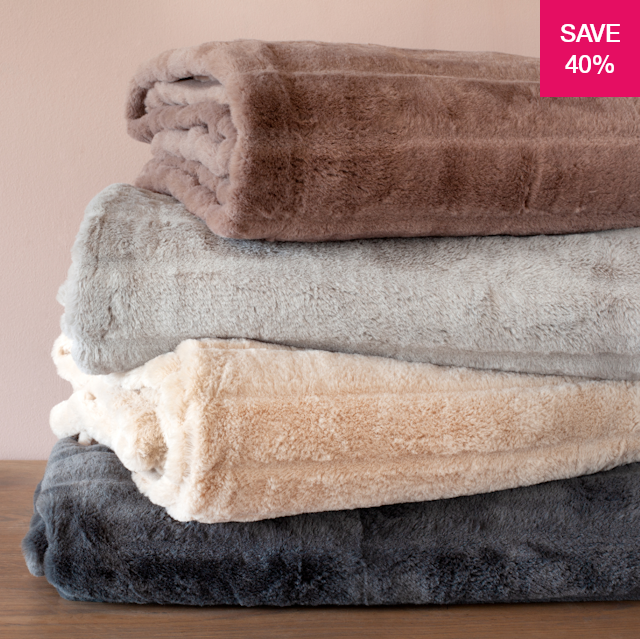 40% off on Mink Faux Fur Throw (Multiple Colours Available)