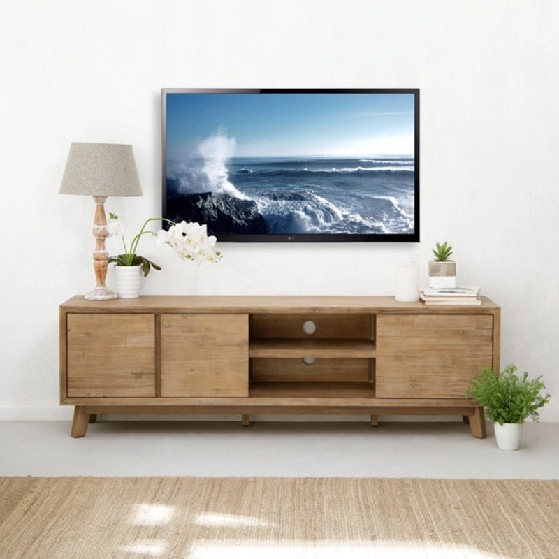1.8m Acacia Wood TV Unit