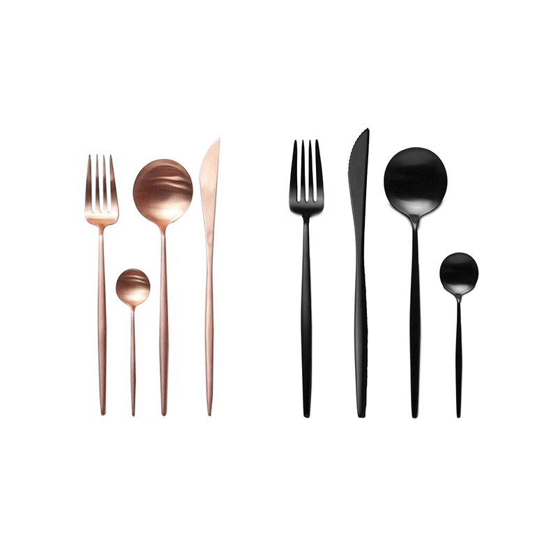 33 off on Dubai Cutlery Set Plated in Titanium (16 piece)