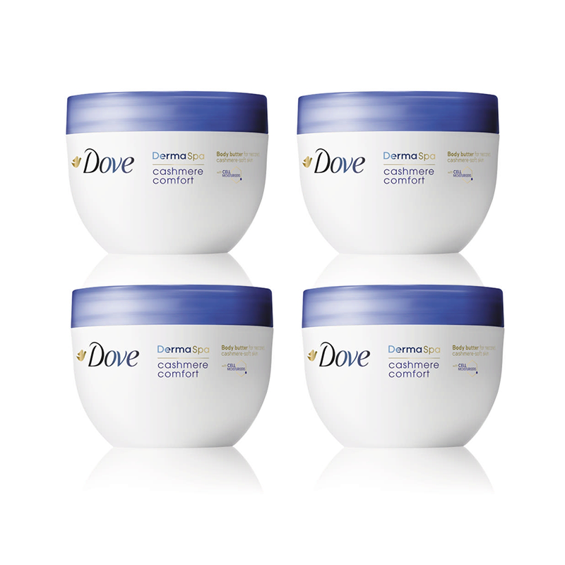 65 off on Pack of 4 DermaSpa 300ml Cashmere Comfort Body Butter