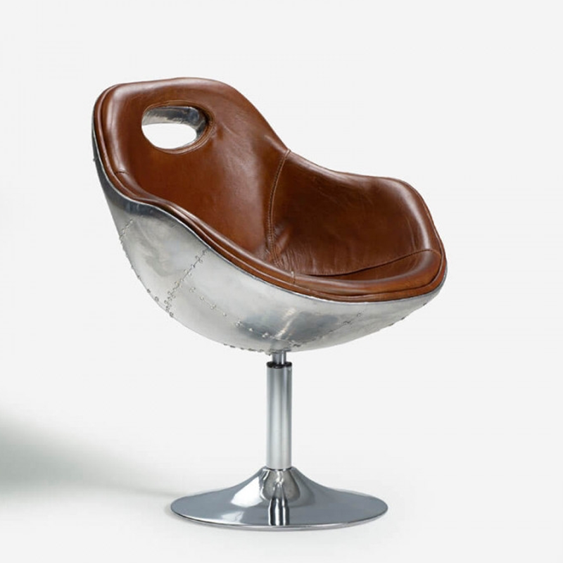 Military Full Grain Leather Chair