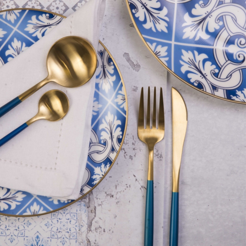 50 off on 16 Piece Dubai Cutlery Set Plated in Titanium