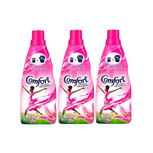 3x 800ml Elegance Concentrated Fabric Conditioner