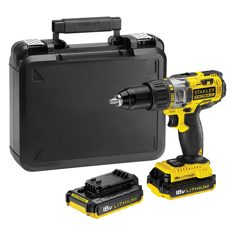 18V Cordless Hammer Drill with 2 Batteries