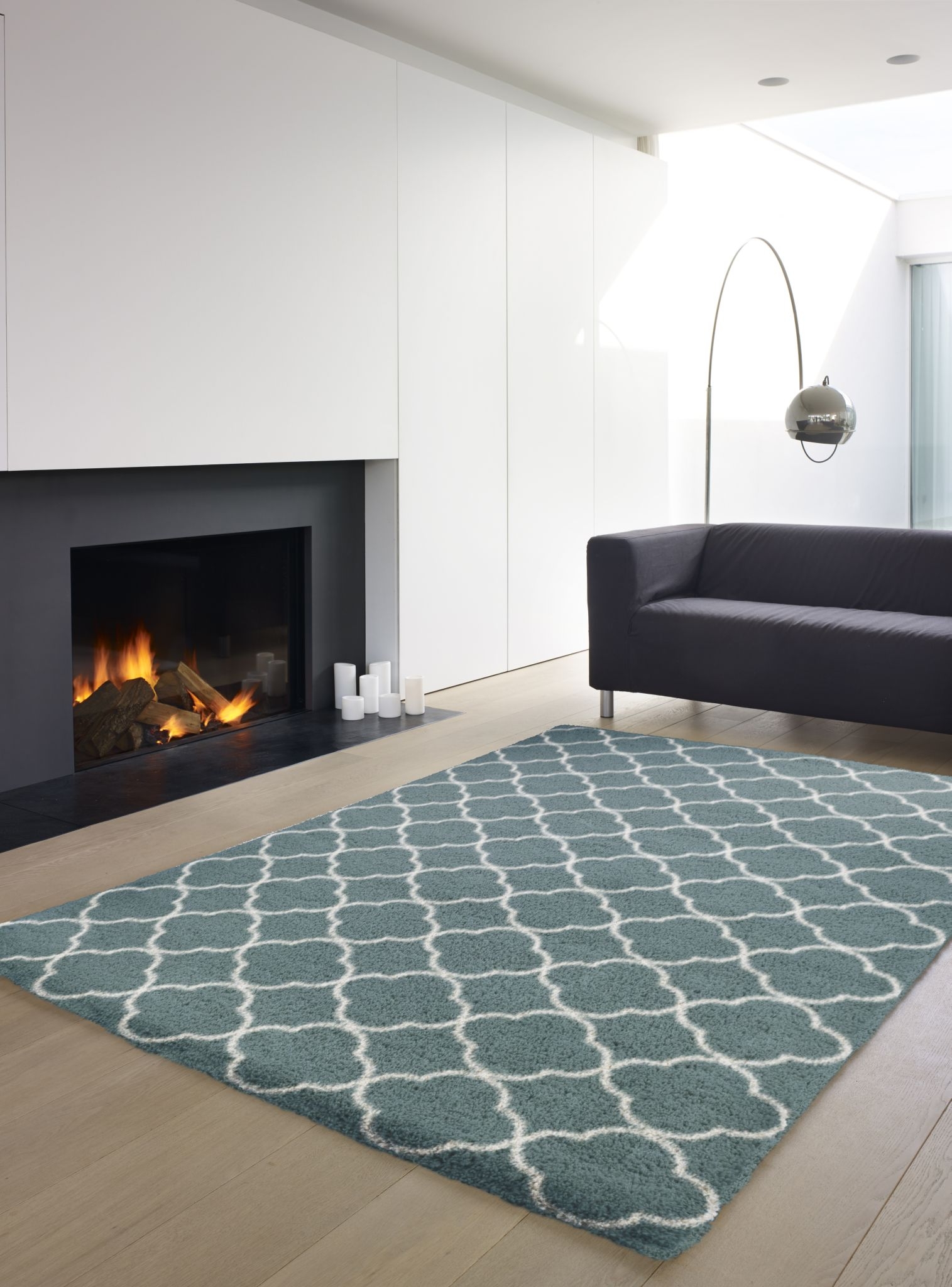 38 off on Teal Blue Royal Nomadic Shaggy Rug OneDayOnly