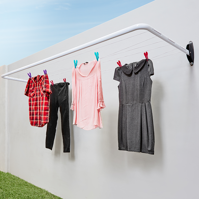 Swingline Slim Wall Mounted Folding Frame Clothesline