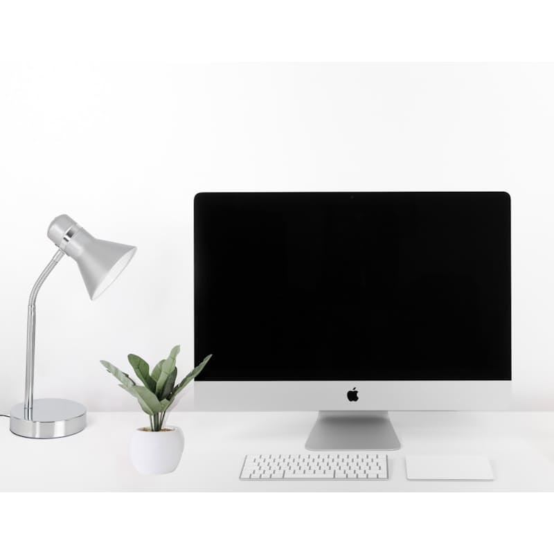 Small Silver Lamp - iMac not included