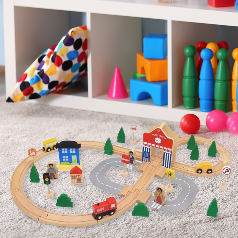 56 Off On Wooden Train Set   Train 1 1 