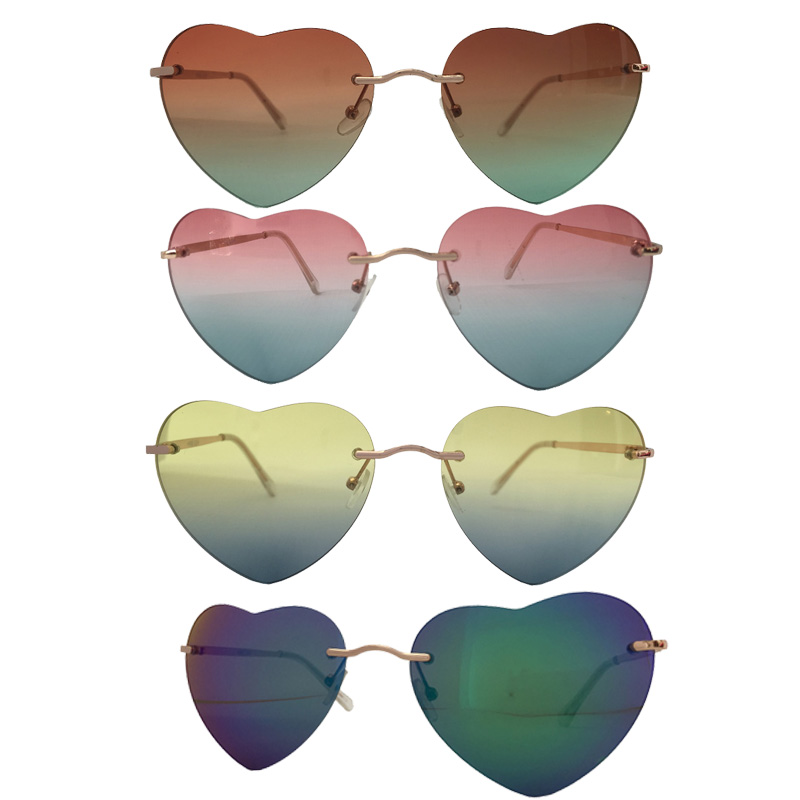 heart shaped aviator glasses